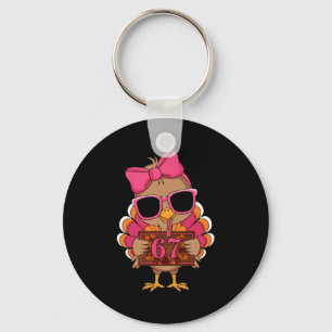 67 Thanksgiving Funny Turkey Family Thanksgiving 6 Key Ring