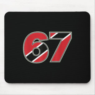 67 Trinidad Togo Flag Number Design Mouse Pad