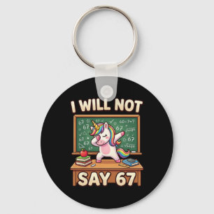 67 Unicorn For Girls Six Seven Meme Brainrot Funny Key Ring