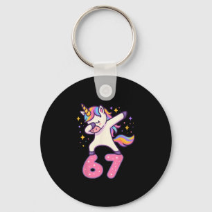 67 Unicorn For Girls Six Seven Meme Brainrot Funny Key Ring