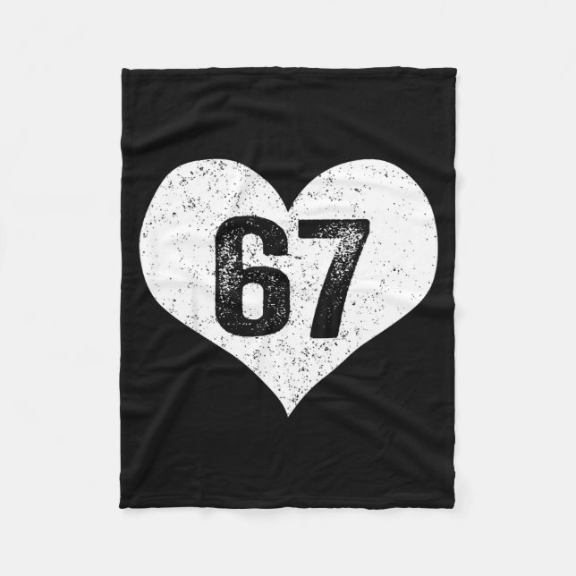 67 Valentine Funny Six Seven 6 7 Meme Gen Alpha Sl Fleece Blanket (Front)