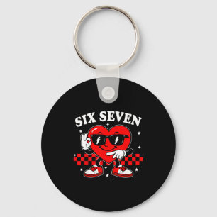 67 Valentine Heart Six Seven 6 7 Meme Valentines D Key Ring