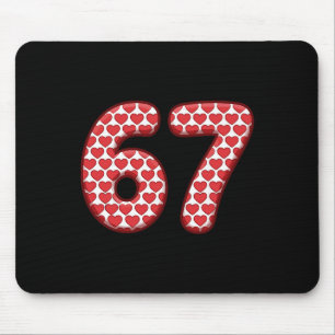 67 Valentine Hearts Design Cute Meme Style Mouse Pad