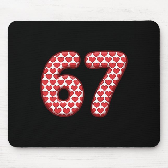 67 Valentine Hearts Design Cute Meme Style  Mouse Pad (Front)