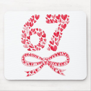 67 Valentine’s Day Heart Meme – Trendy Six Seven Mouse Pad