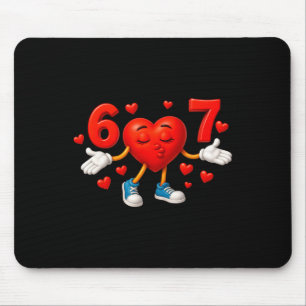 67 Valentine Six Seven Cute Hearts 6 7 Meme Gen Al Mouse Pad