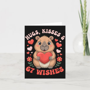 67 Valentines Capybara Wishes Cute Meme Hearts Say Card