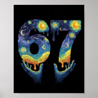 67 Van Gogh Starry Night Ice Cream Drip Funny