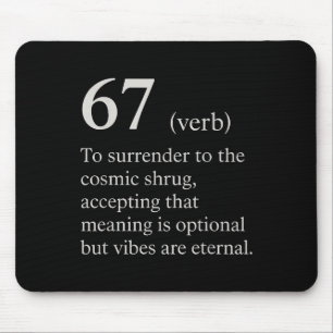 67 Verb Definition Meme Funny Internet Joke Trendi Mouse Pad