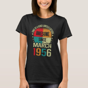 67 Year Awesome Since March 1956 Vintage 67th Birt T-Shirt