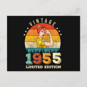 67 Year Old Women Bday 1955 Vintage 67th Birthday Postcard