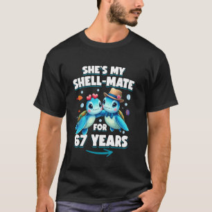 67 Years Couple Anniversary Turtles She's He's My T-Shirt