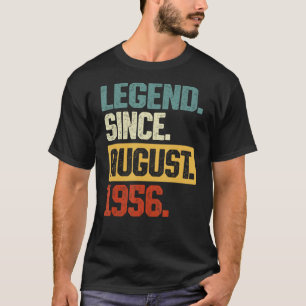 67 Years Old 67th Birthday Retro Legend Since Augu T-Shirt