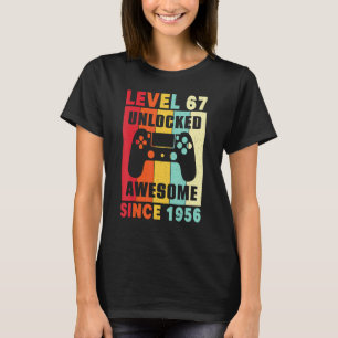 67 Years Old Awesome Since 1956 Women Men 67th Bi T-Shirt
