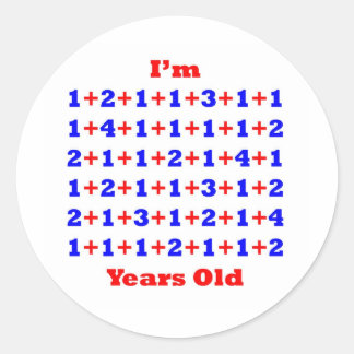 67 Years old! Classic Round Sticker