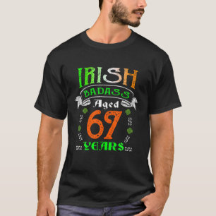 67 Years Old Irish Birthday Gifts Ireland Flag Pat T-Shirt