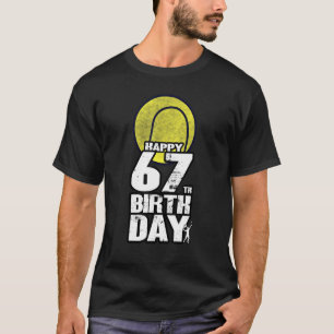 67 Years Old Vintage Tennis 67th Birthday T-Shirt