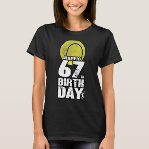 67 Years Old Vintage Tennis 67th Birthday T-Shirt