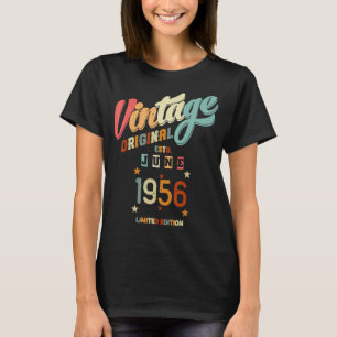 67 Years Vintage June 1956 67st Birthday T-Shirt