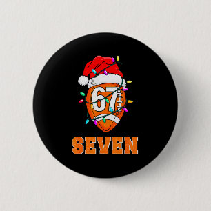 67endy Xmas Football – Six &amp; Seven Matching Co 6 Cm Round Badge
