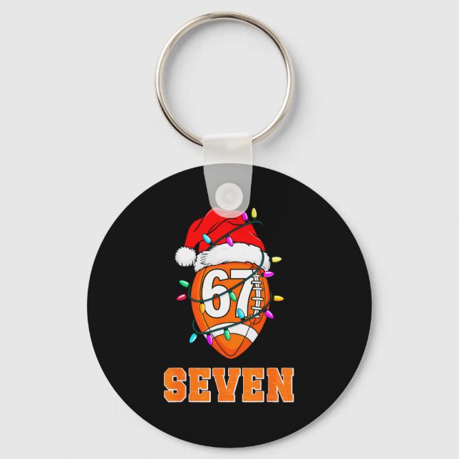 67endy Xmas Football – Six &amp; Seven Matching Co Key Ring (Front)