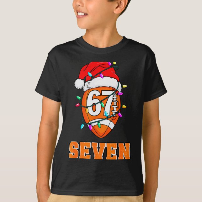 67endy Xmas Football – Six &amp; Seven Matching Co T-Shirt (Front)