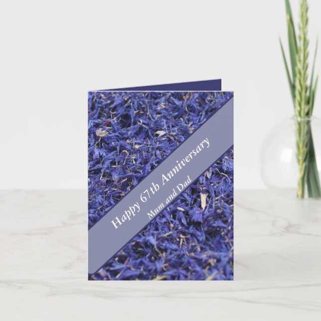 67th Anniversary Editable Card (Front)