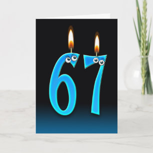67th Birthday Candles Card