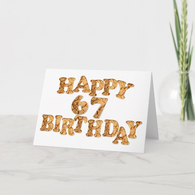 67th Birthday card for a cookie lover (Front)