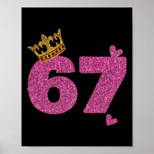 67th Birthday Crown 67 Years Old Bday  Poster