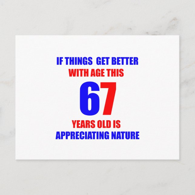67th birthday design postcard (Front)