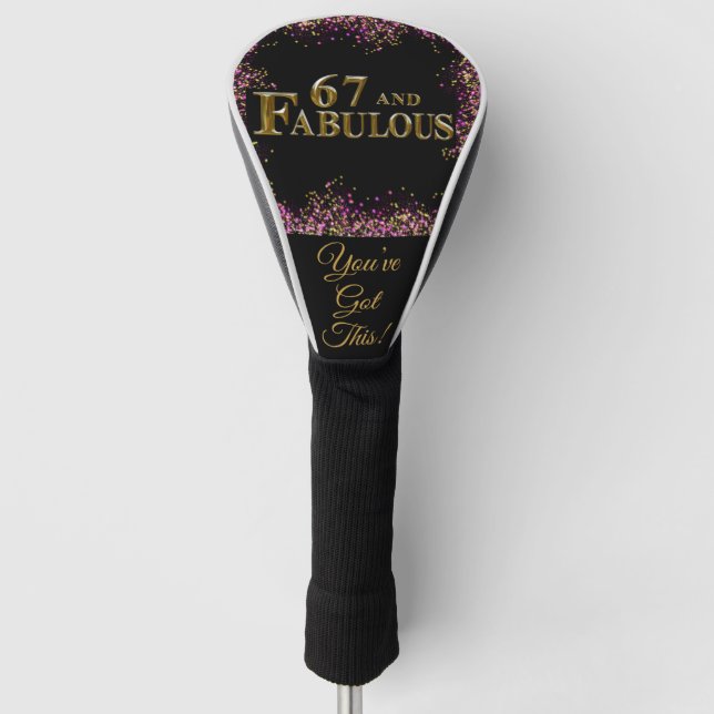 67th Birthday  Golf Head Cover (Front)