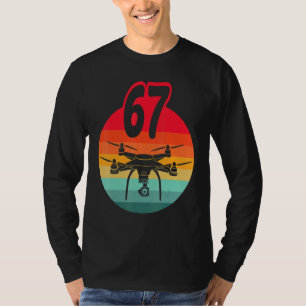 67th Birthday I Retro Remote Control Drones With C T-Shirt