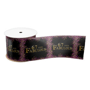 67th Birthday  Satin Ribbon
