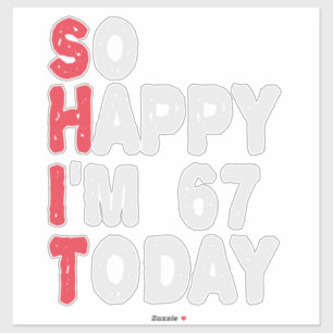 67th Birthday So Happy I'm 67 Today Gift Funny