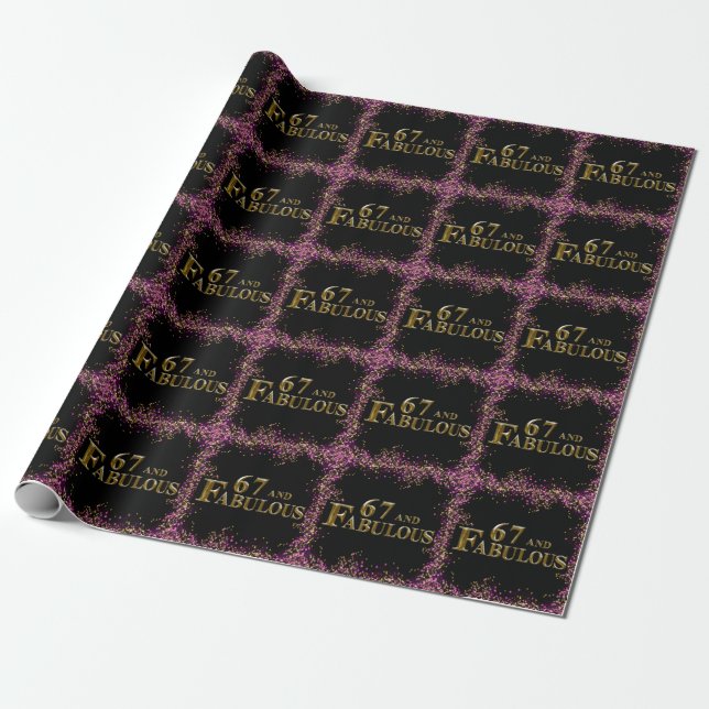 67th Birthday  Wrapping Paper (Unrolled)