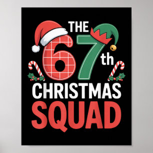 67th Christmas Squad – Cute Santa Elf Candy Canes  Poster