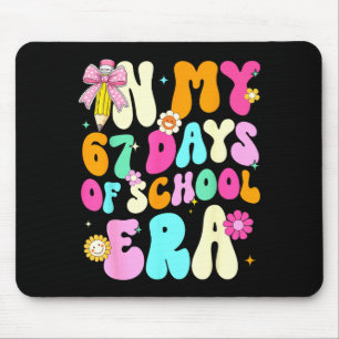 67th Day Of School 67 Days Pencil Coquette Bow Mem Mouse Pad
