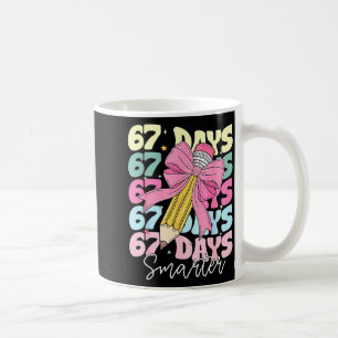 67th Day Of School 67 Days Smarter Coquette Bow Te Coffee Mug