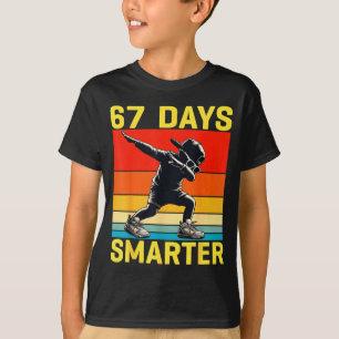 67th Day Of School 67 Days Smarter Dabbing Six Sev T-Shirt