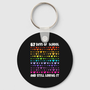 67th Day Of School 67 Days Smarter Six Seven Teach Key Ring