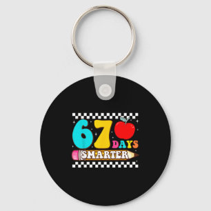 67th Day Of School 67 Days Smarter Teacher Boy Gir Key Ring