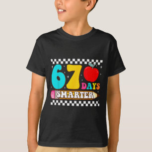 67th Day Of School 67 Days Smarter Teacher Boy Gir T-Shirt