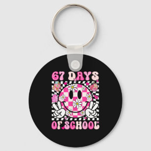67th Day Of School 67 Days Smarter Teacher Girl Wo Key Ring