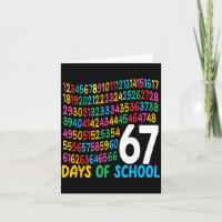 67th Day Of School 67 Math Numbers Teacher Kids 67