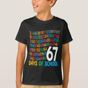 67th Day Of School 67 Math Numbers Teacher Kids 67 T-Shirt