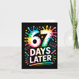 67th Day Of School 67 Meme Teacher Student 67 Days Card