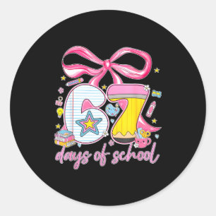 67th Day Of School 67 Six Seven Math Teacher Kids Classic Round Sticker