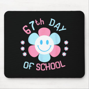 67th Day Of School Funny 100th Of School Students  Mouse Pad