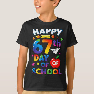 67th Day Of School Happy 67 Days Meme Teacher Kids T-Shirt
